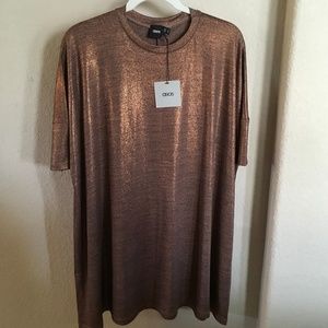 BNWT Asos Gold Metallic Dress